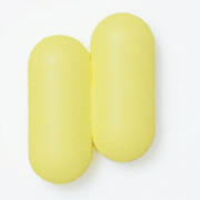 Two Yellow Pills Stick Together. 