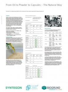 From oil to powder. the natural way.