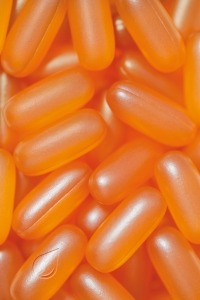 Softgel capsules orange